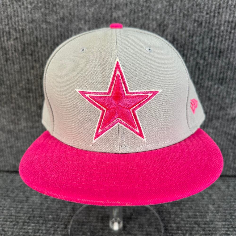 New Era 59FIFTY NFL Breast Cancer Awareness Pink Ribbon Fitted Hat Size 8